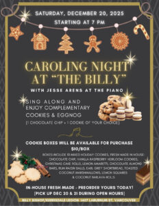 Caroling at The Billy with Jesse Arens on the Piano