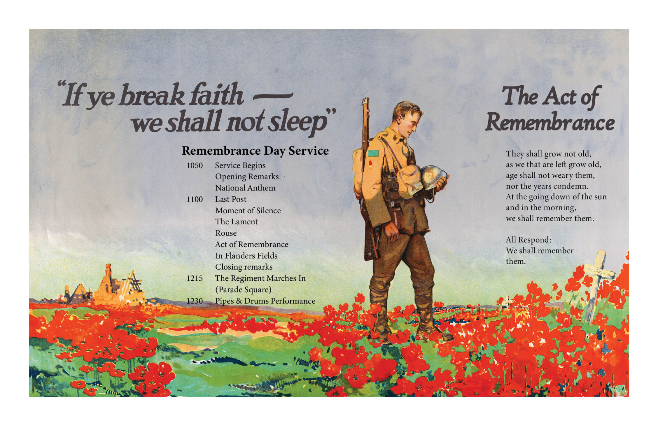 Seaforth Highlanders Public Remembrance Day Ceremony